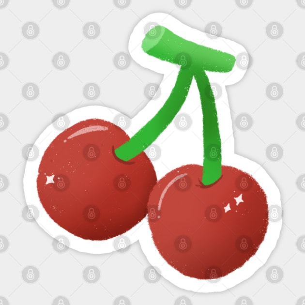 Cherry Fruit Sticker by lulubee